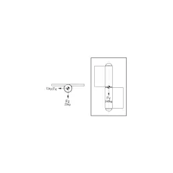 Pánt s platňou dvojdielny 120mm (pravý) Pánt s platňou dvojdielny 120mm (pravý)